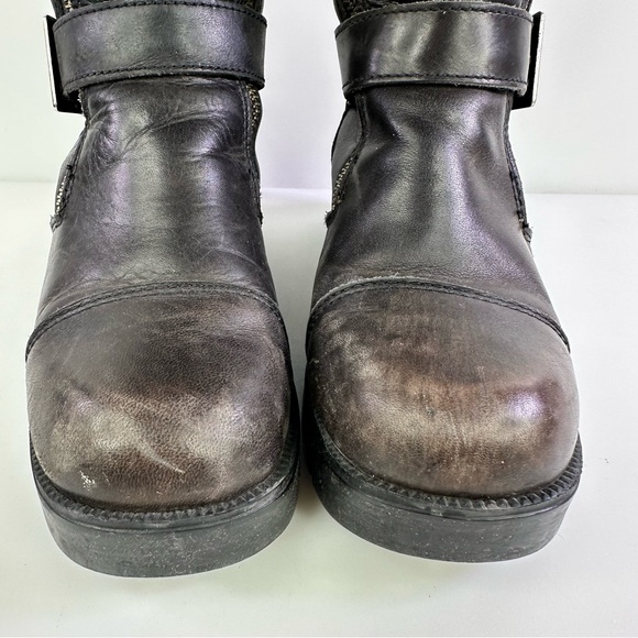 Vintage Y2K Harley-Davidson Ranger H-3015 Black Leather Biker Boots Size 6 - Picture 6 of 11